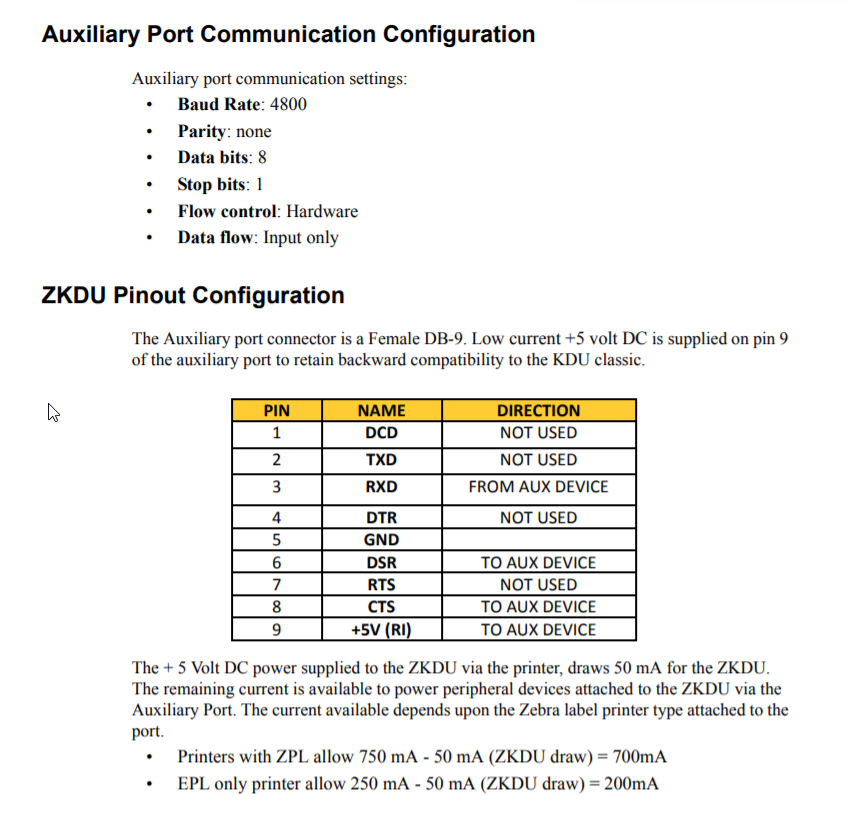 Zebra Scanner KDU Serial Communication Data Output Issues