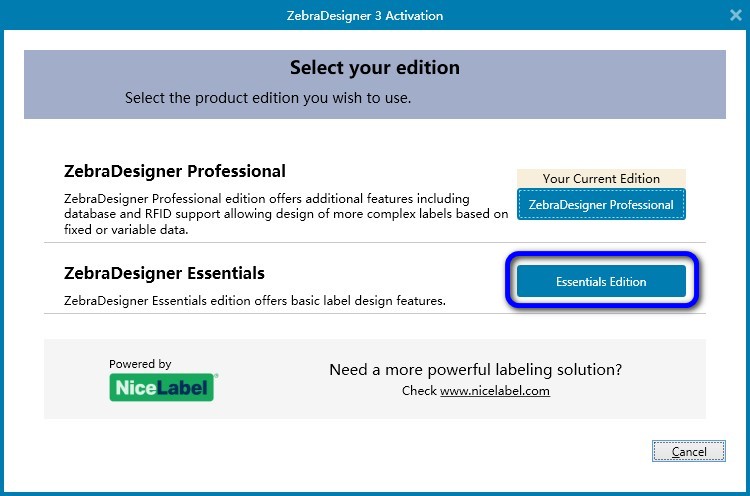 How to Change ZebraDesigner v3 Product Version?