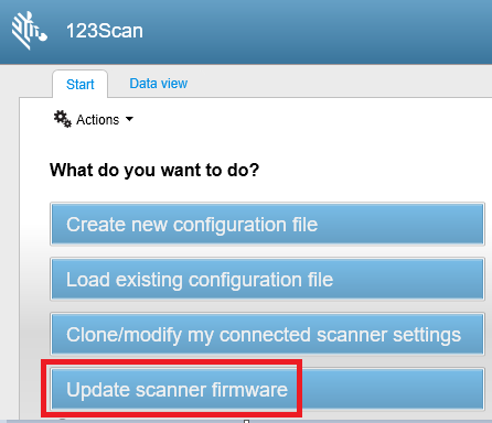 Update Firmware Using 123Scan Utility