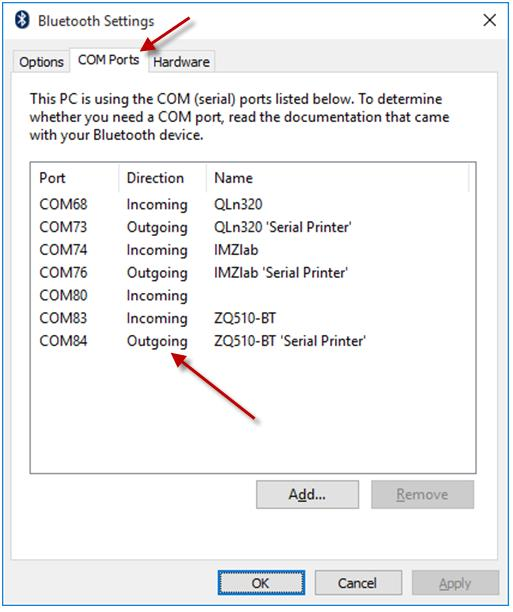 Windows 10 Bluetooth Setup With Zebra Printers
