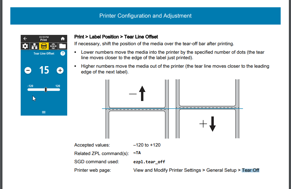 ZT411 & ZT421: Ribbon & Media Sensor Manual Calibration