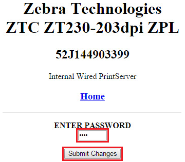 how to change ip address zebra zt230