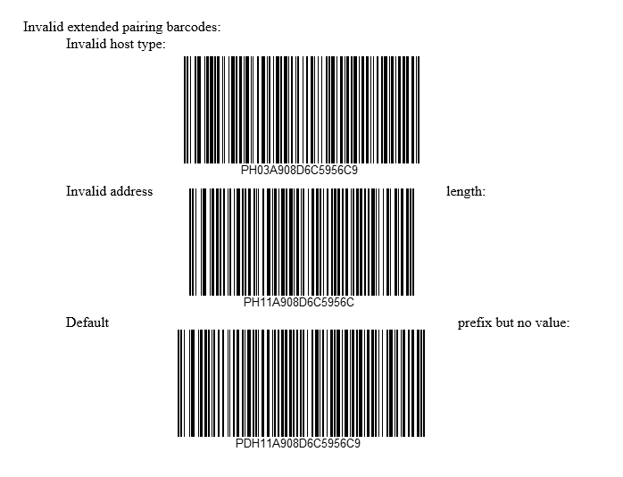 Extended Pairing Barcode Format