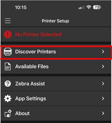 Configuring Wireless Network Using Zebra Printer Setup Utility App 