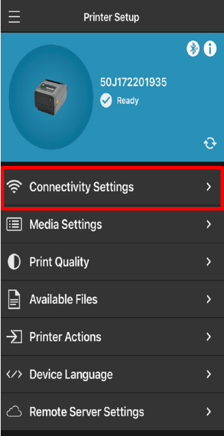 Configuring Wireless Network Using Zebra Printer Setup Utility App 