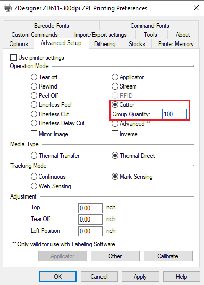 naa.さん専用ページ Обрезка носителя в конце задания на печать с помощью ZebraDesigner