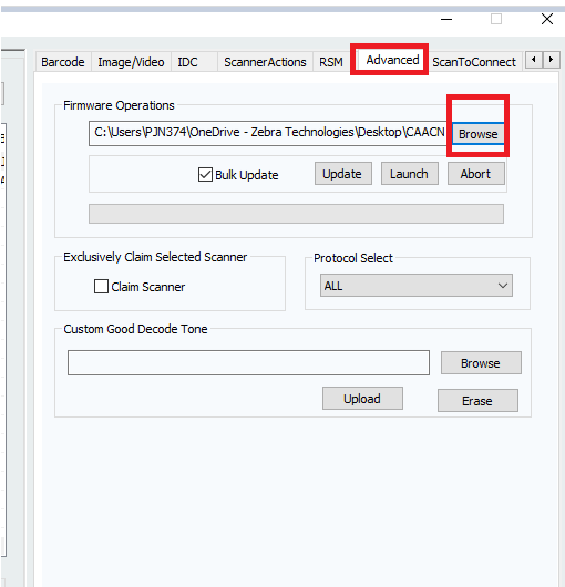 Zebra Scanner: How to Update Cradle with SDK