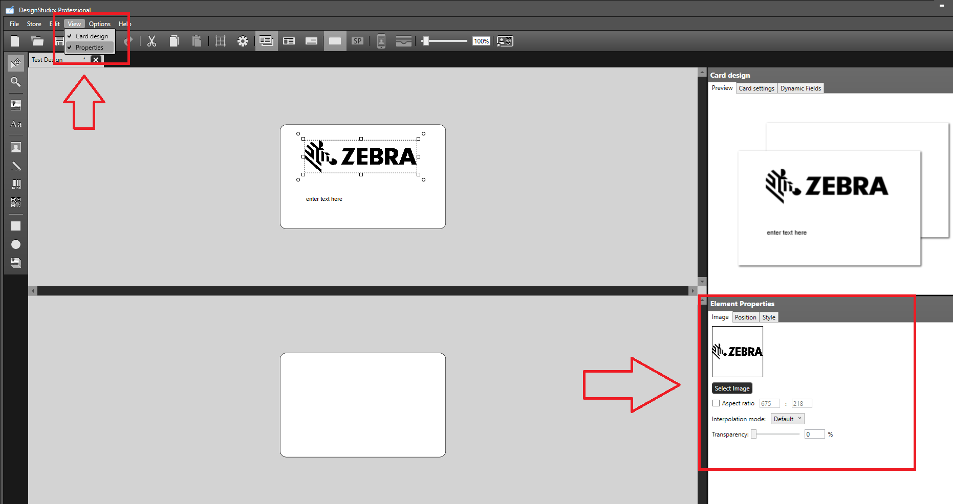 CardStudio 2.0: Design Studio Cannot Change the Design