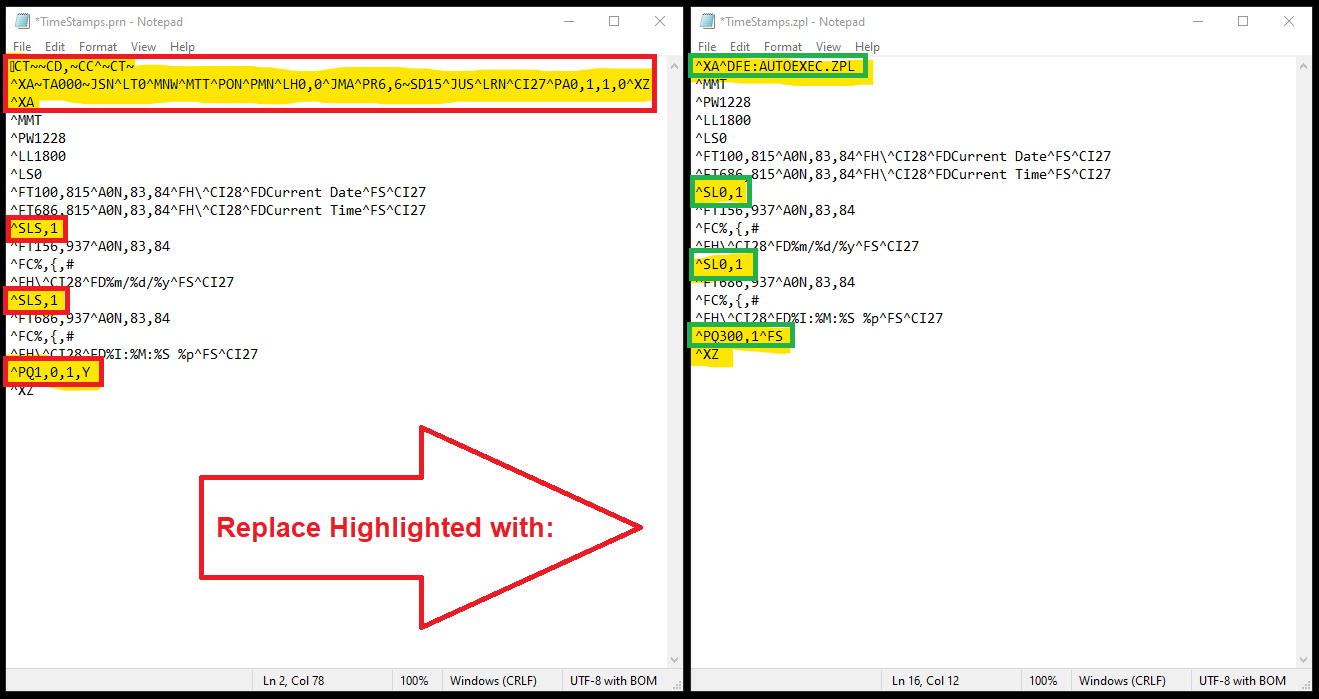 Zebraラベルへのタイムスタンプの追加