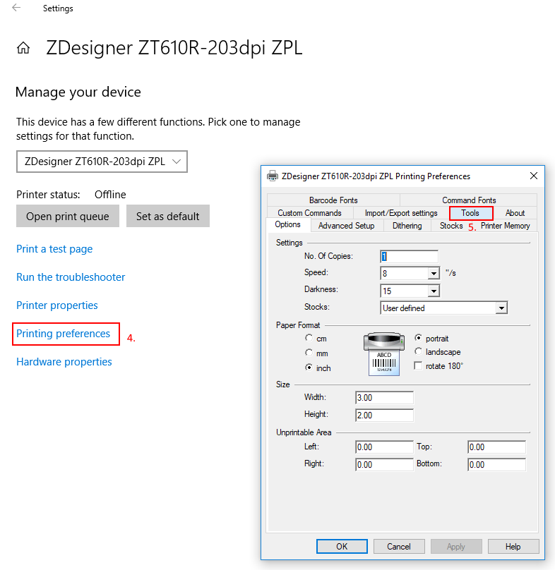 Image 2: Printing Preferences