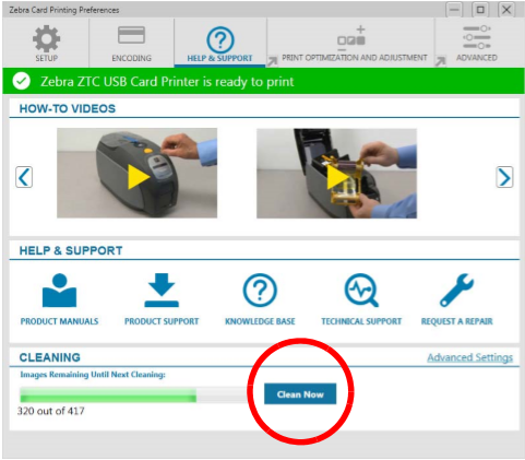 Cleaning the ZC Series Printer