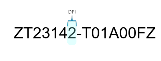 欄間 プリンタ部品番号を使用してプリントヘッドのDPIを特定する