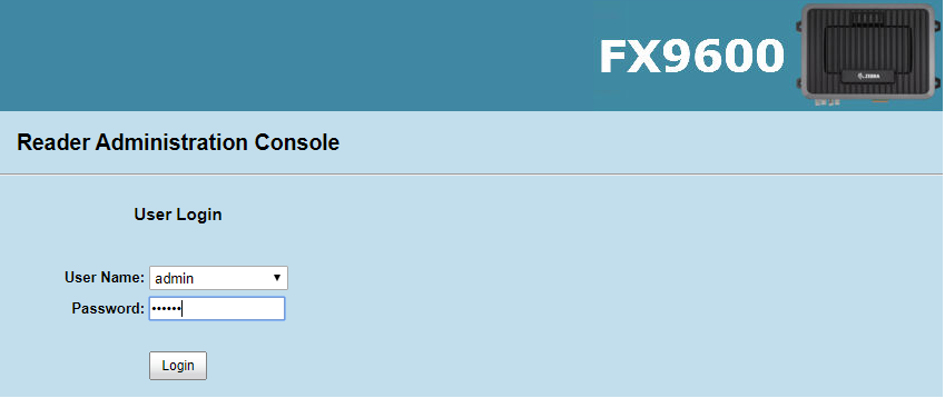 Access to FX Series RFID Fixed Reader Web-Based