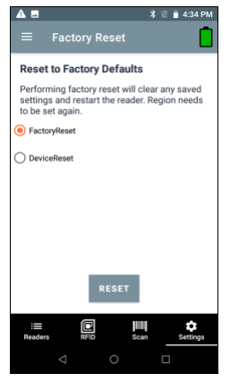 Robby取引画面 工場出荷時設定にリセット RFD40