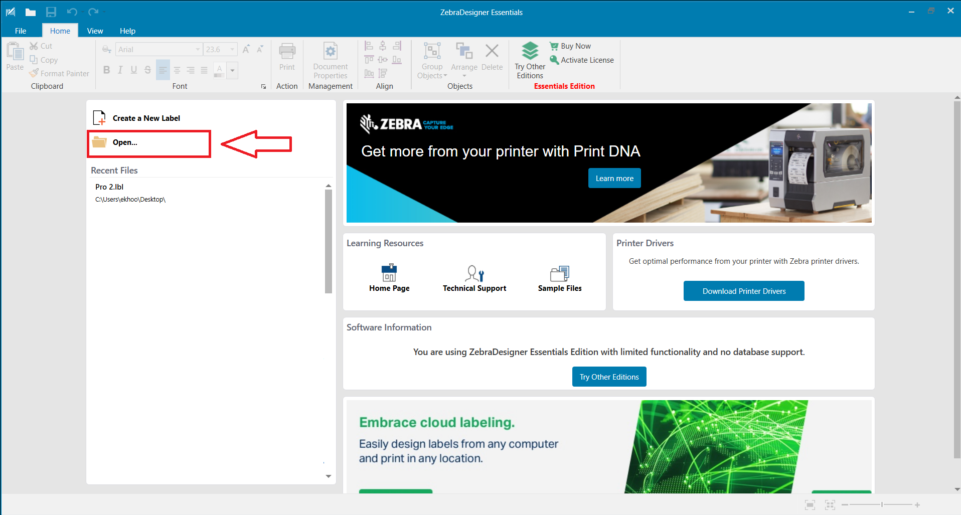 How to Open/Convert ZebraDesigner 2 templates with ZebraDesigner 3