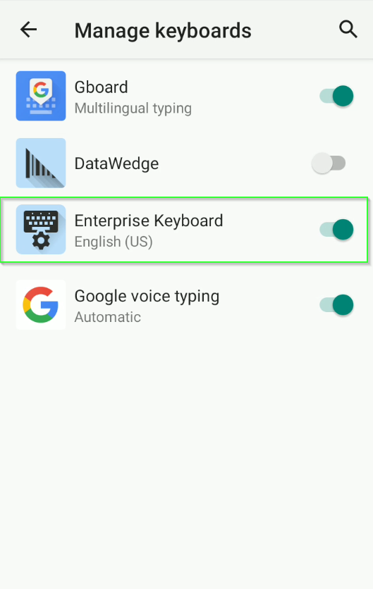 Enterprise Keyboard Custom Layout with Any Application Using DataWedge