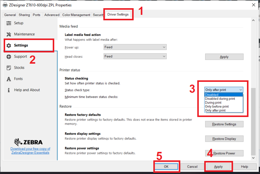 Resolving “Error Not Accessible” When Printing Using ZDesigner