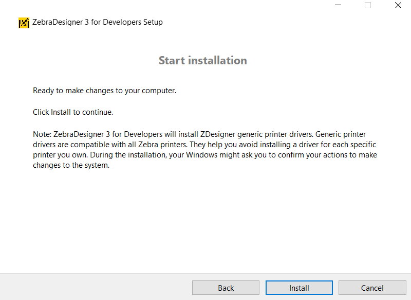ZebraDesigner for Developers v3 Installation and Printing