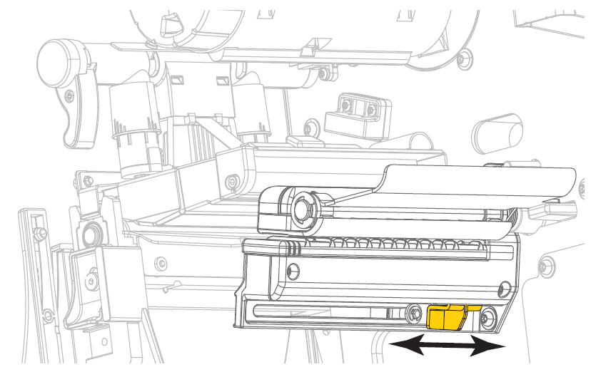 Adjusting the Media Sensor Position on ZT411 and ZT421 Printers