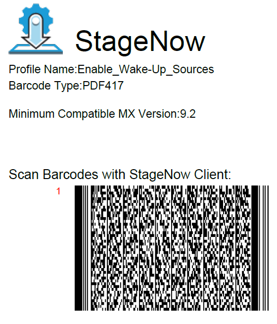 Enable All WakeUp Sources Using StageNow