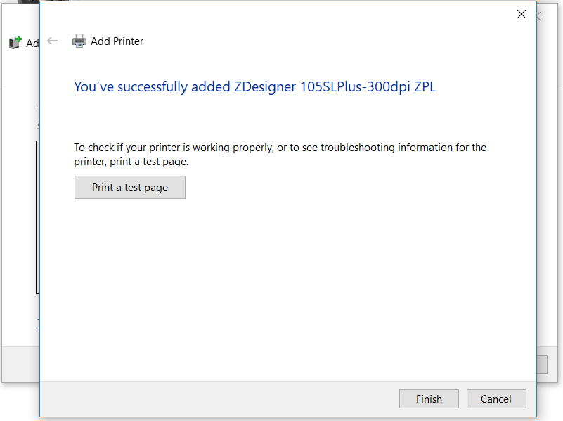 Installing a Network Zebra Printer on a Windows 10 PC