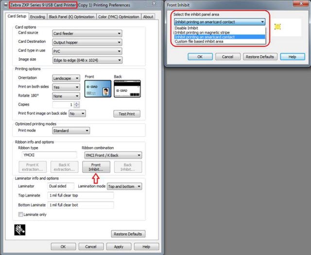 Knowledge: Inhibiting Printing to Magnetic Stripe, Signature Panel