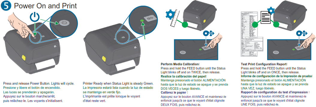 Guía de configuración rápida de ZD220/ZD230