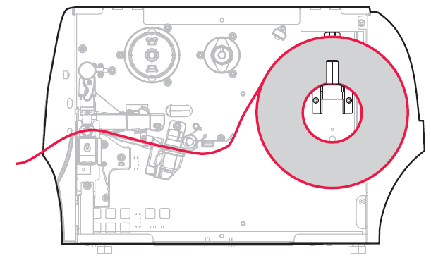 Caricamento del rotolo di etichette nelle stampanti ZT411 e ZT421