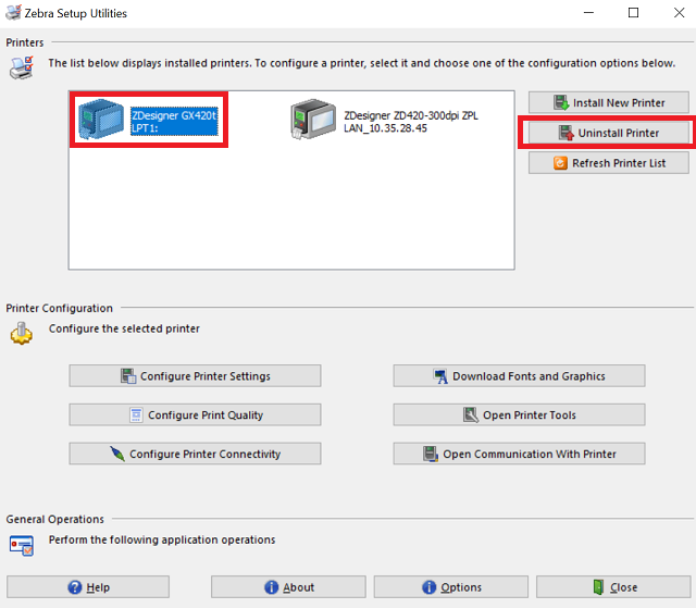 Zebra Status Monitor Installation