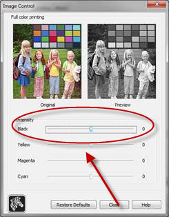 ZXP1/ZXP3 Monochrome Printing Adjustments
