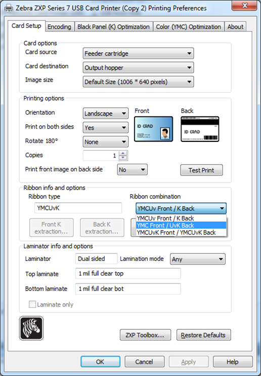 ZXP Series 7: Using YMCUvK Ribbon