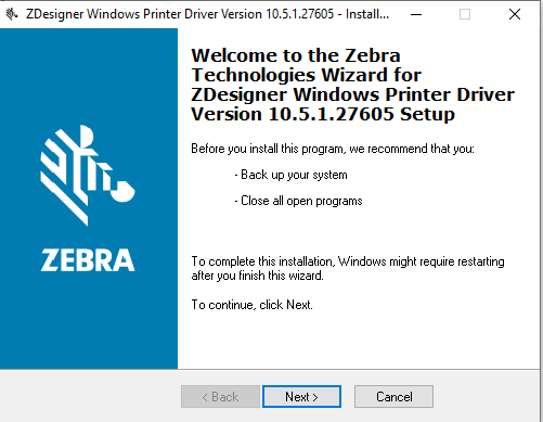 Install Zebra Printer Using Driver V10 9982