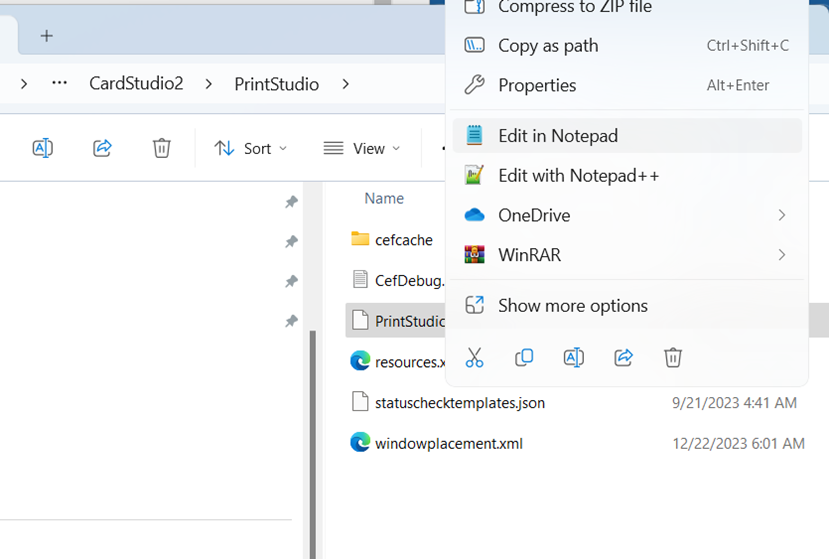 Unable to Change PrintStudio Project Folder Location for CardStudio 2.0