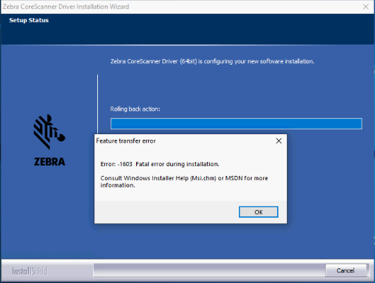 Resolving 'Error 1603: Fatal Error During Installation' while
