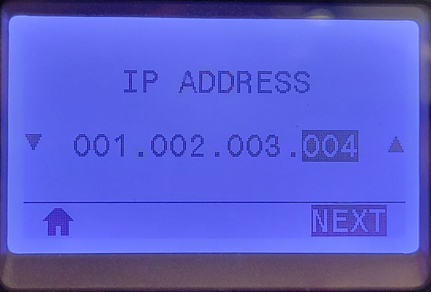 ZT230 Changing the IP Address through the LCD