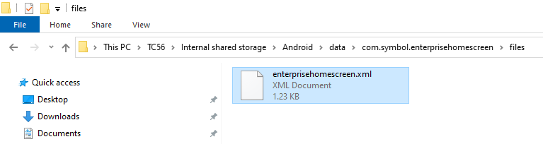 enterprise home screen admin password