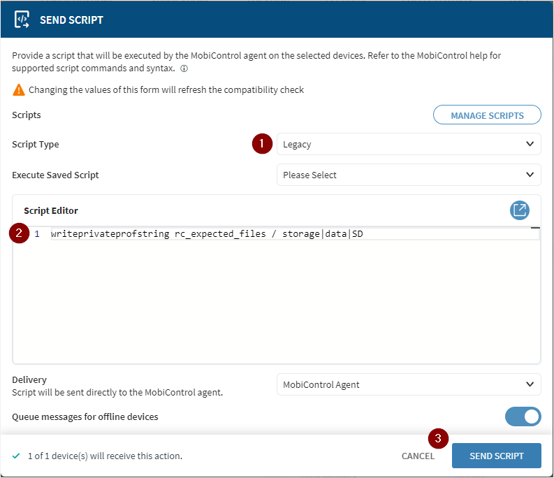 SOTI MobiControl Script to Enable Access to Removal SD Card in Remote