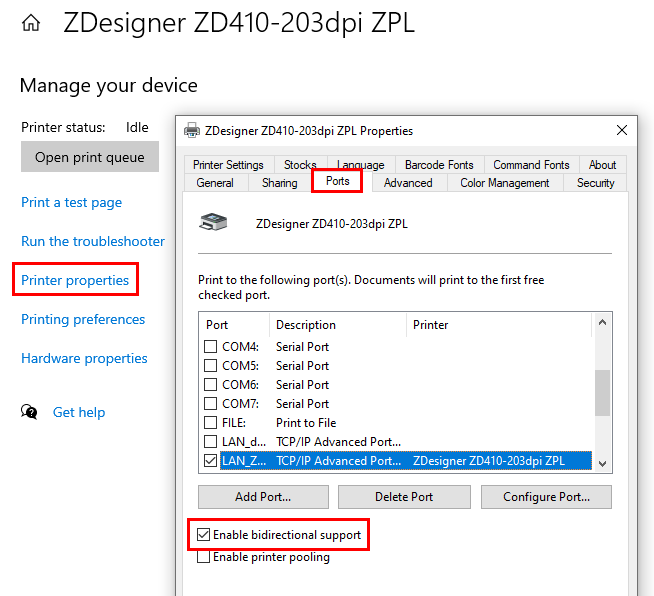 Zebra Setup Utilities Installieren Des Zdesigner Port Monitor 2567