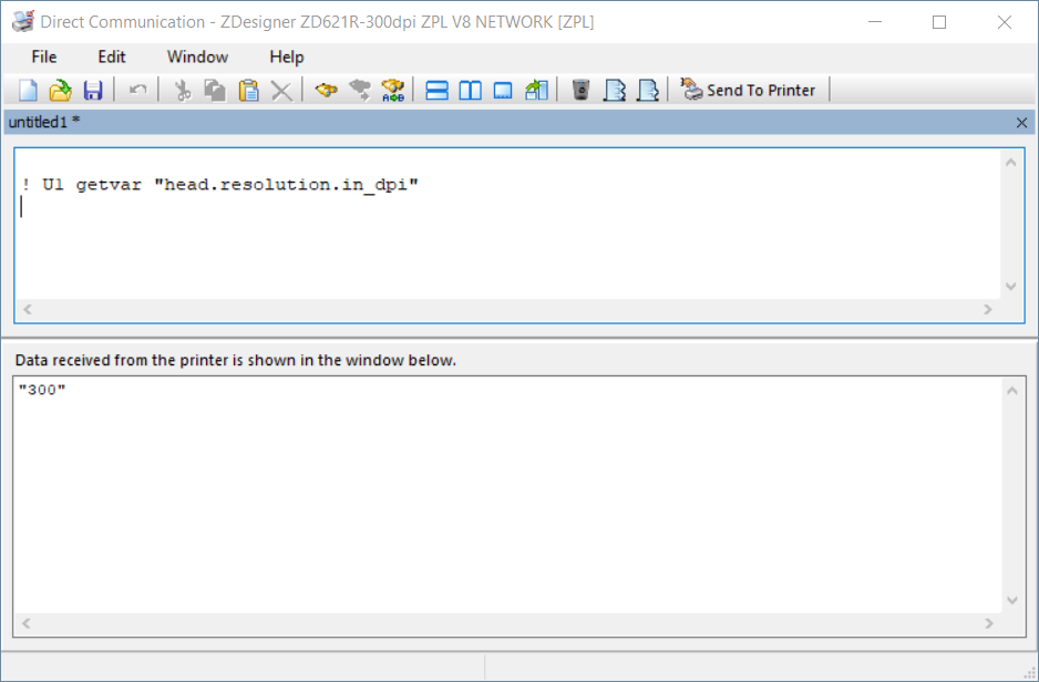 Zebraセットアップ ユーティリティを使用して、プリントヘッドの DPI を特定します。