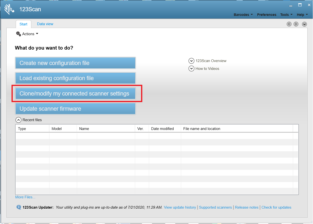 Guardar el parámetro de configuración del escáner mediante la utilidad