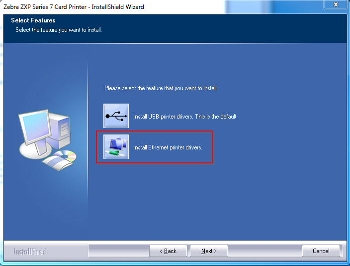 Zebra ZXP Series 7 and ZXP Series 8 Card Printer Installing Network Driver