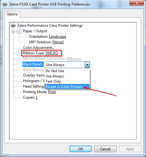A cor preta não está imprimindo escura o suficiente na impressora