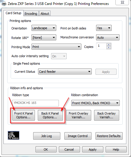 Черный цвет печатается недостаточно темным на карточном принтере Zebra
