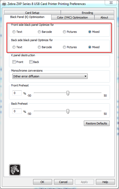Zebra Kart Yazıcıda Siyah Renk Yeterince Koyu Yazdırılmıyor