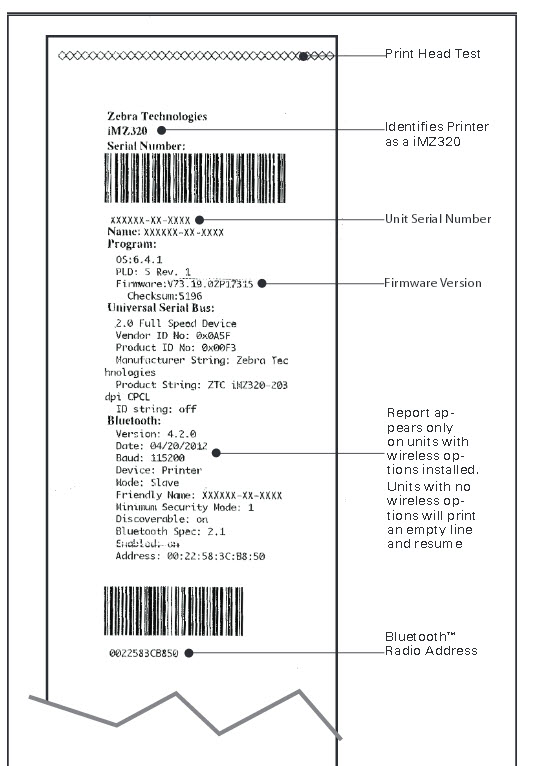 Printing an iMZ Series Printer Test Label (2Key)