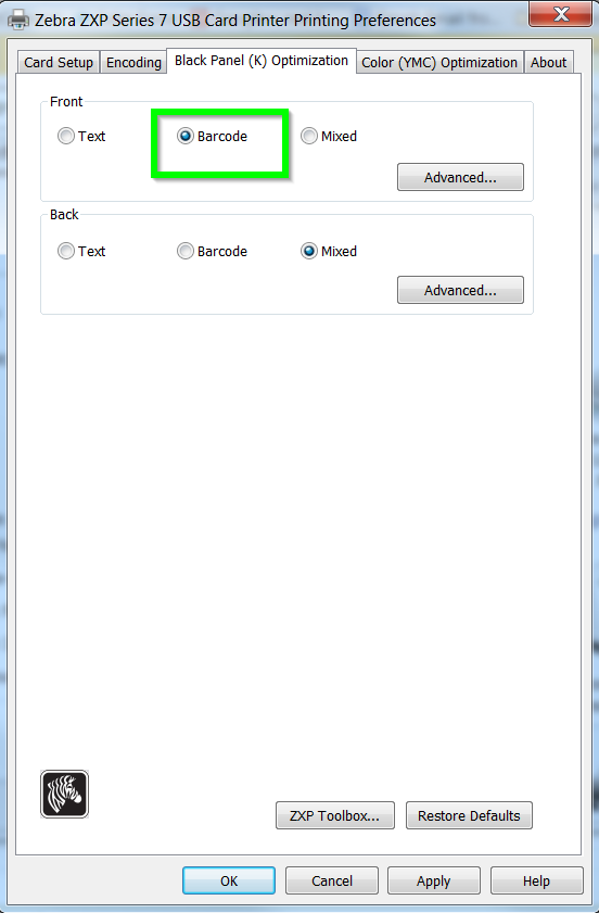 n♡専用　確認ページ ZXP7 Card Printer Barcodes Fail to Scan Due to K Panel Monochrome
