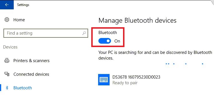 Connecting Bluetooth Scanners to VC80 Windows 10