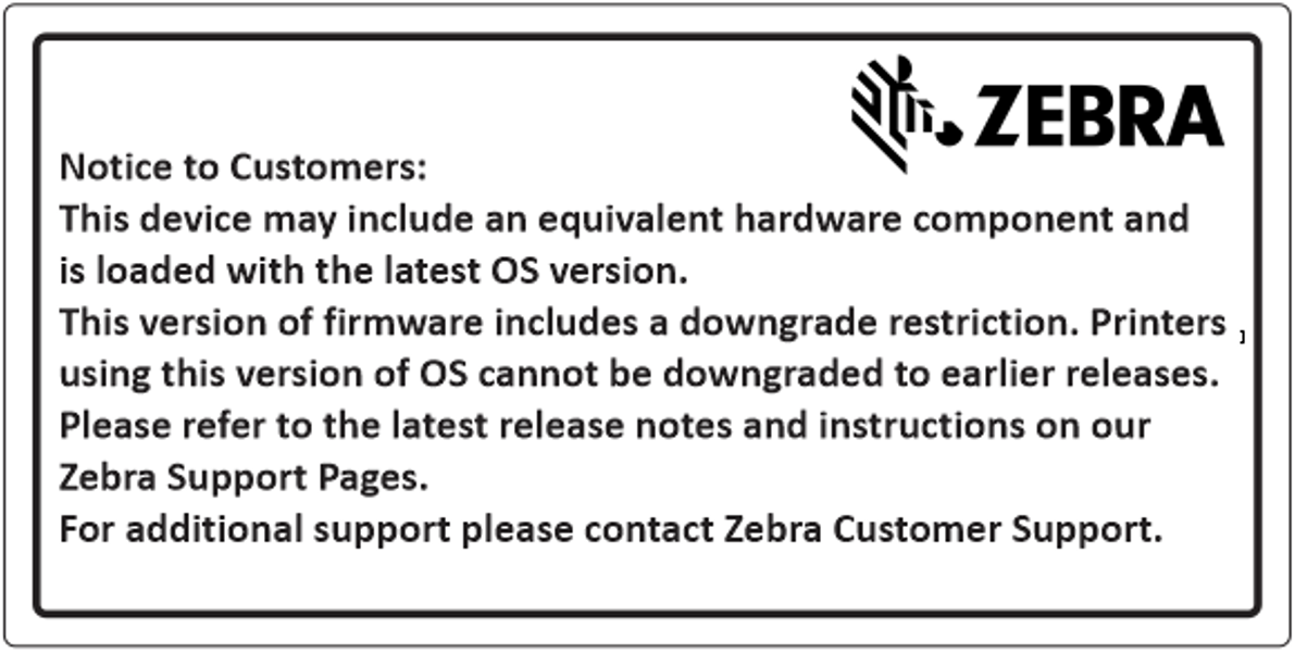 ZT510、ZT610、ZT610R、ZT620 和 ZT620R 工业打印机上的硬件和LinkOS 固件更新