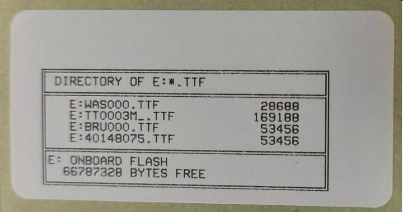 Zebra ZPL プリンタでのフォントのダウンロードと使用