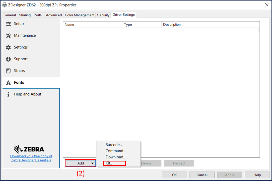 補充　日本語版 Zebra Designer 3で日本語フォントを指定する